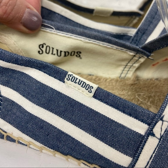SOLUDOS Blue Striped Espadrilles - Picture 3 of 7